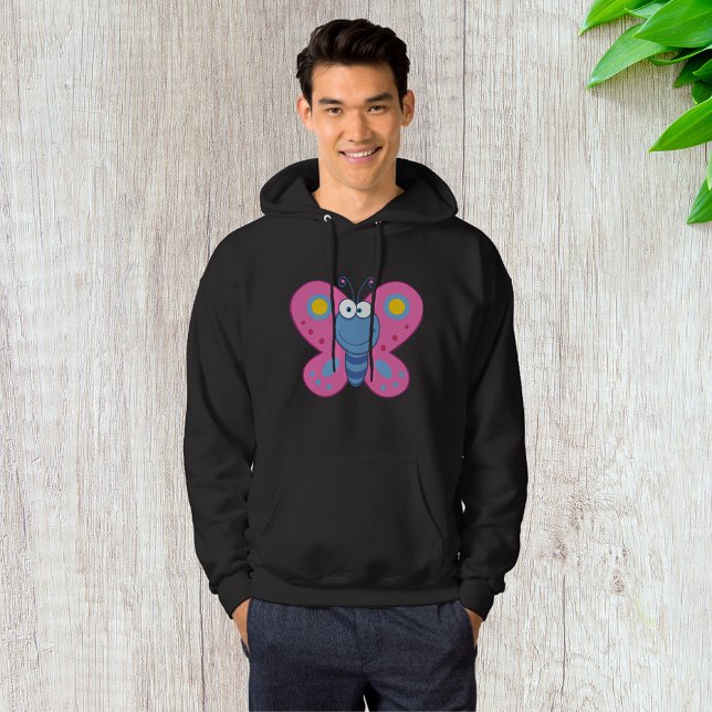 Moletom Sorriso Borboleta Rosa Mens Hoodie (Criador carregado)