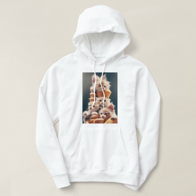 Moletom sorvete e gatinhos (Frente do Design)