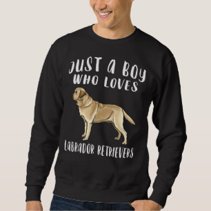 Moletom Sou Apenas Um Menino Que Ama Labrador Amarelo Retr