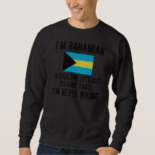 Moletom Sou Bahamian Flag Bahamas Bahamas Bahamas Raízes B