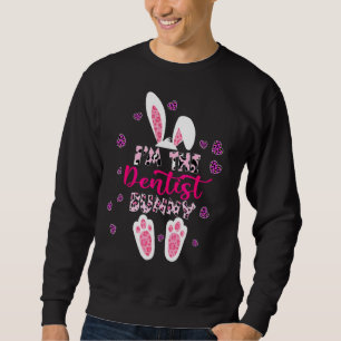 Moletom Sou o Dentista Bunny Cute Floral Leopardo Xadrez D