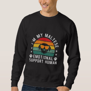 Moletom Sou o Homem de Apoio Emocional ao Cão Maltês