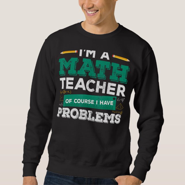 Moletom Sou professor de matemática, é claro que tenho pro (Frente)