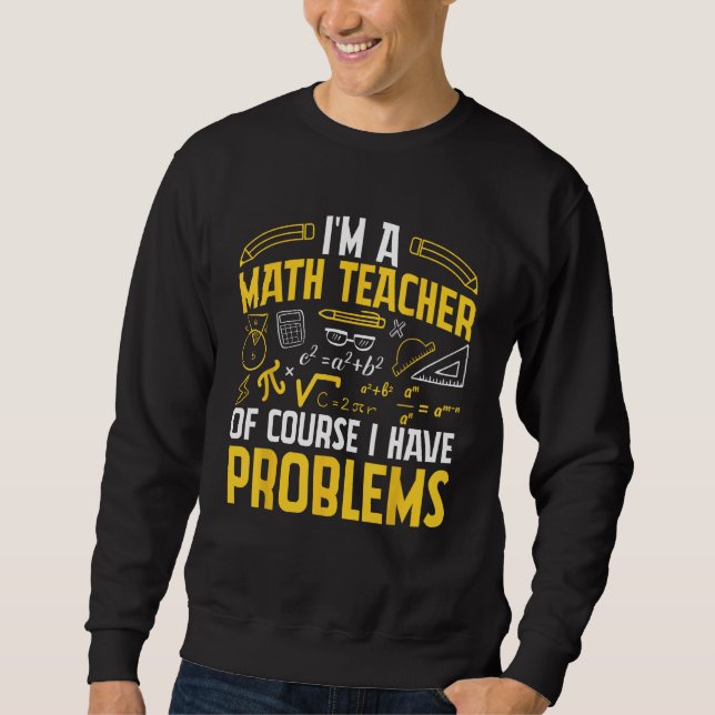 Moletom Sou professor de matemática, é claro que tenho pro (Frente)