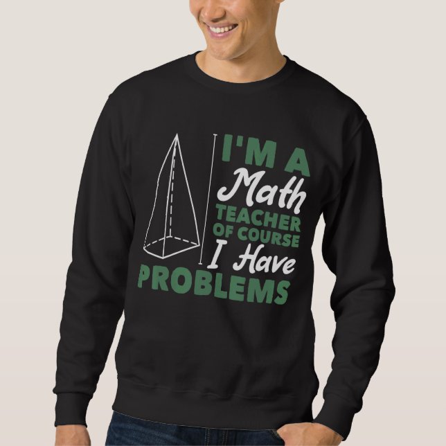 Moletom Sou professor de matemática, é claro que tenho pro (Frente)