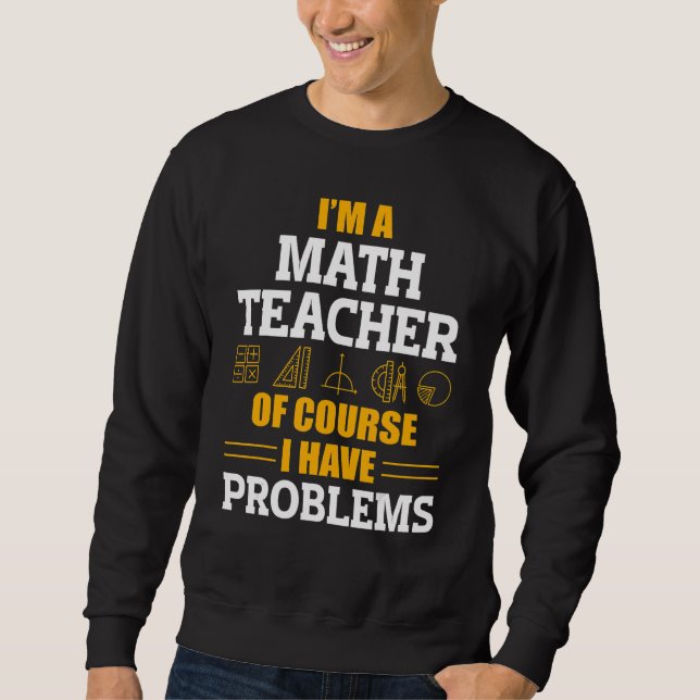 Moletom Sou professor de matemática, é claro que tenho pro (Frente)