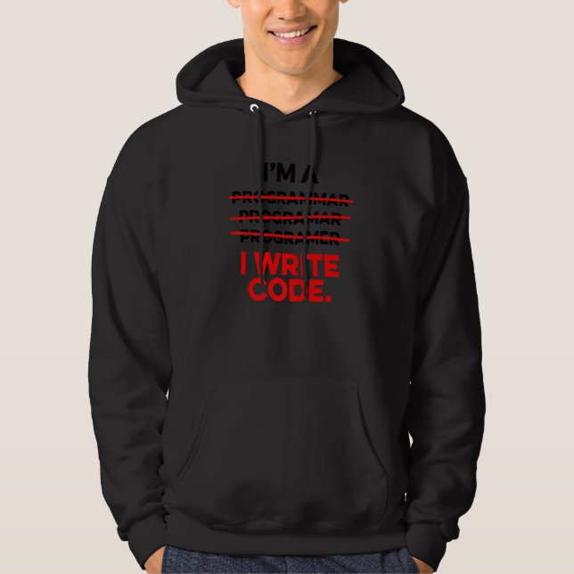 Moletom Sou programador, escrevo código, cientista de comp (Frente)