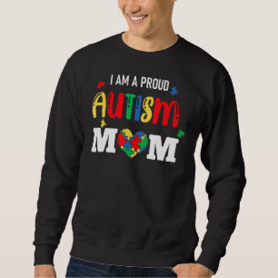 Moletom Sou um orgulhoso Autismo Mãe Mamãe Mulher Coração