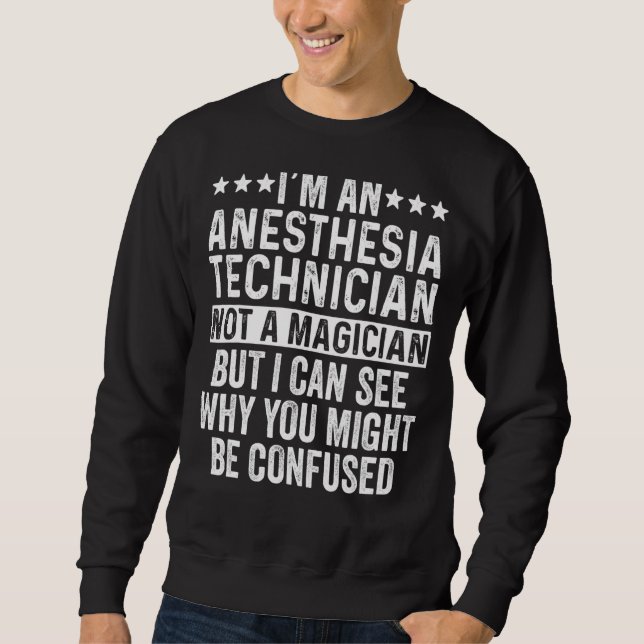 Moletom Sou um técnico de anestesia, não um trabalho mágic (Frente)
