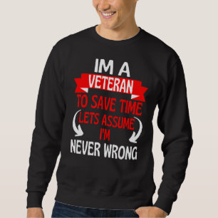 Moletom Sou um veterano para salvar o Vamos de tempo, supo