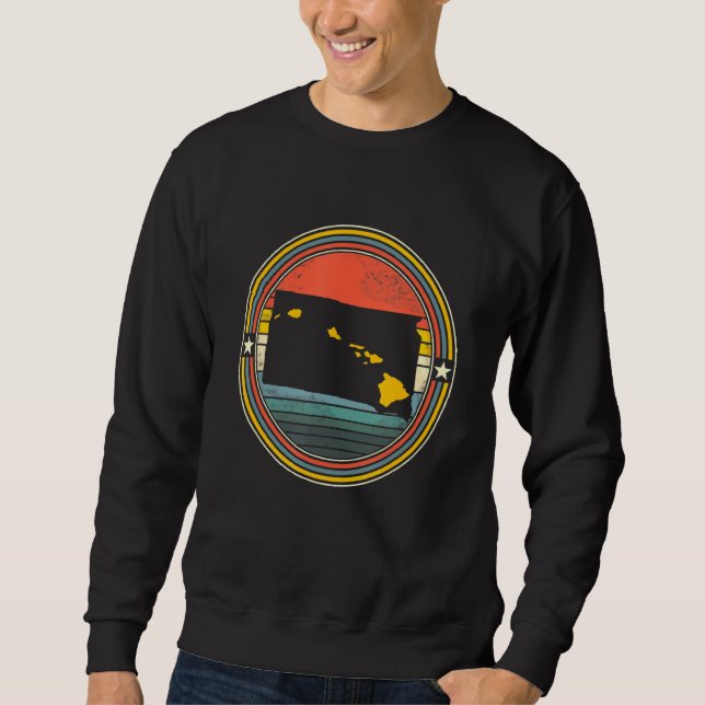 Moletom South Dakota Hawaii Roots Origine State Map Retro (Frente)