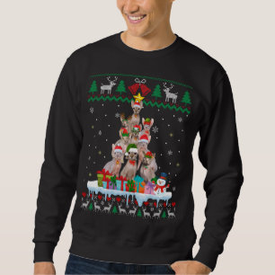 Moletom Sphynx Cat Papais noeis Árvore de Natal Feia Cat X