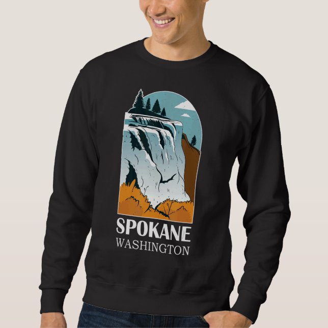 Moletom Spokane Falls Rio Waterfall Washington (Frente)