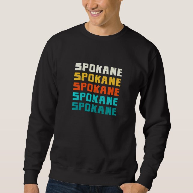 Moletom Spokane Washington Vintage Wa Coleção Retro Ame (Frente)