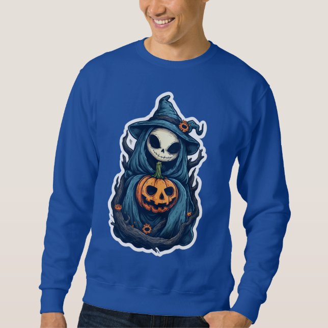 Moletom Spookie Skeleton Reaper com Pumpkin (Frente)