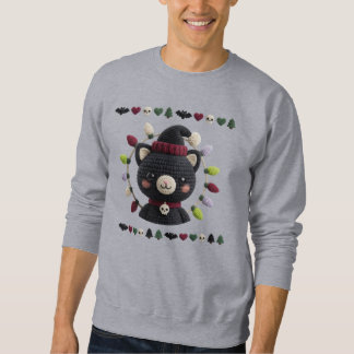 Moletom Spooky Christmas Crochet Cat Men’s Sweatshirt 
