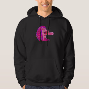 Moletom Spooky Hedgehog Vaporwave Creepy Animal Chainsaw H