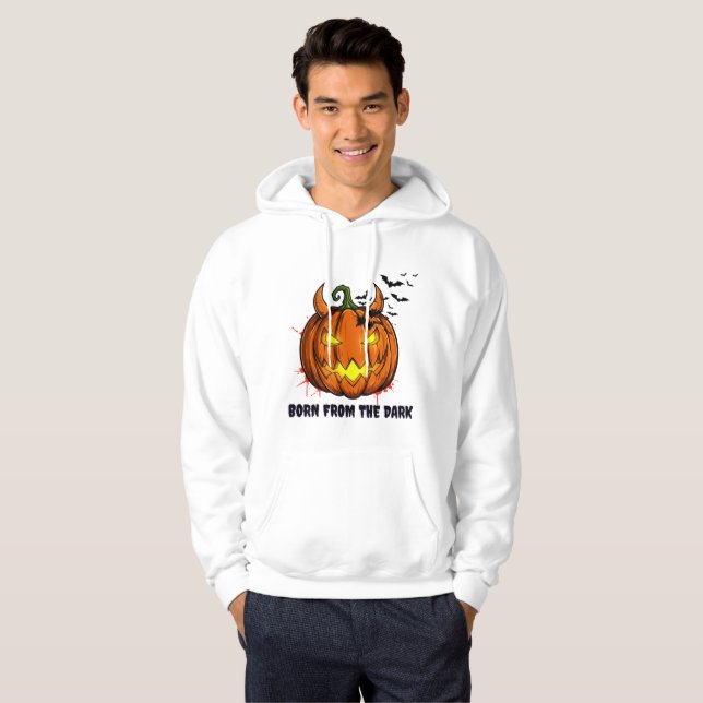 Moletom Spooky Pumpkin Halloween Hoodie - Bats (Frente Completa)