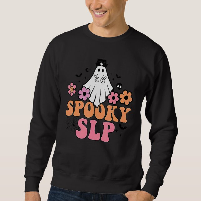 Moletom Spooky SLP Speech Language Pathologist Ghost Hallo (Frente)