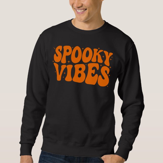 Moletom Spooky Vibes, Homens do Halloween (Frente)