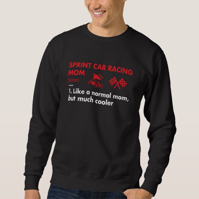 Moletom Sport Mom Definition Sprint Car Racing (Frente)