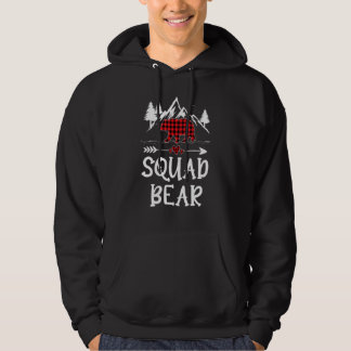 Moletom Squad Bear Christmas Pajama Red Plaid Buffalo Matc