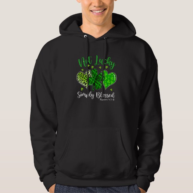 Moletom St Patricks Day Faith Christian Tee Not Lucky Simp (Frente)
