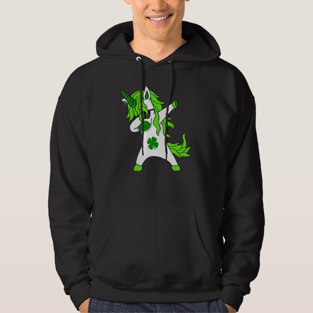 Moletom St Patricks Day Lepricorn Dabbing Unicorn (Frente)