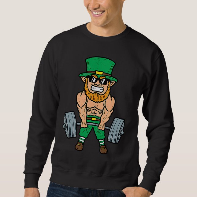 Moletom St Patricks Day Workout Weightlifting Saint Paddys (Frente)