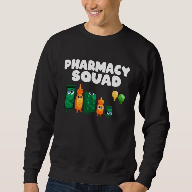 Moletom St Patty's Apothecary Worker   Pills Pharmacy Squa (Frente)