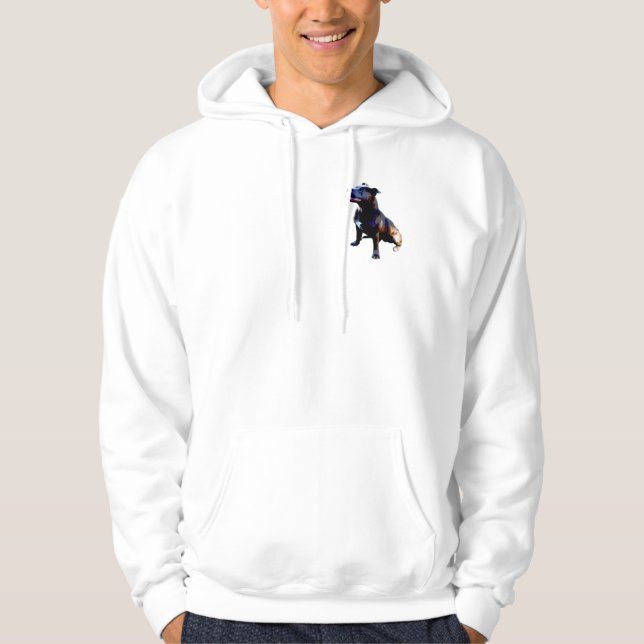 Moletom Staffordshire Bull Terrier Painted, Mens Hoodie (Frente)