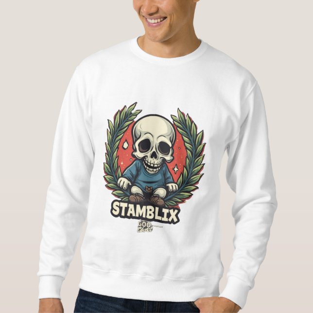 Moletom STAMBLIX Fashi sofisticado do Sweater Gráfico do C (Frente)