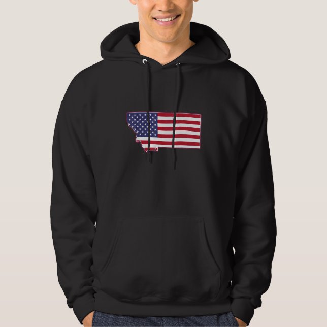 Moletom State of Montana USA American Flag Patriotic (Frente)