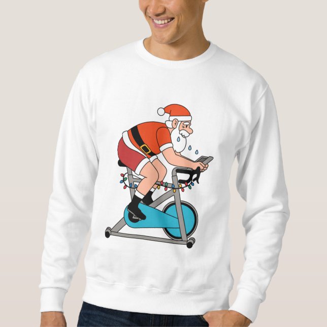 Moletom Stationary Bike Santa – Stay Fit This Christmas (Frente)