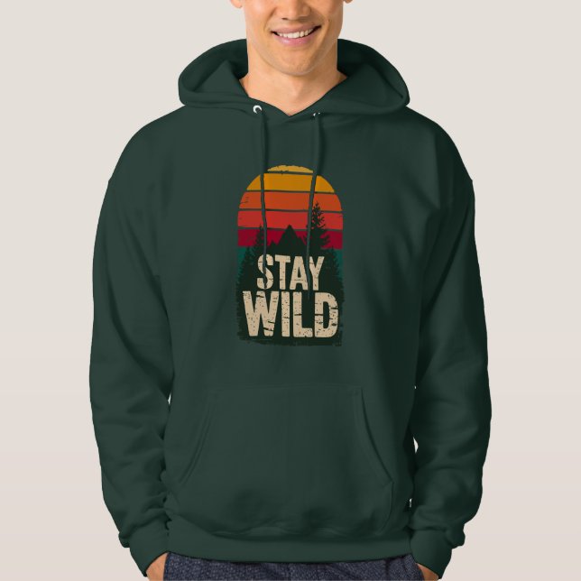 Moletom Stay Wild Vintage Sunset Mountain (Frente)
