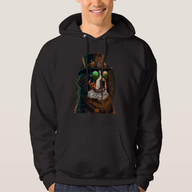 Moletom Steampunk Bernese Mountain Dog 1 (Frente)
