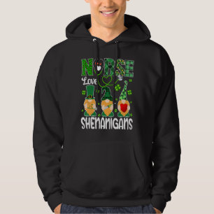 Moletom Stethoscope Irish Gnomos Shenanigans Nurse Rua Pat