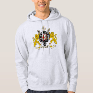 Moletom Stewart Clan Crachá & Tartan com Motto Hoodie