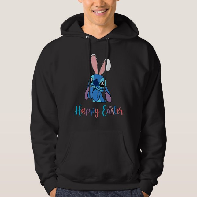 Moletom Stitch com Felz pascoa de coelho da Páscoa (Frente)