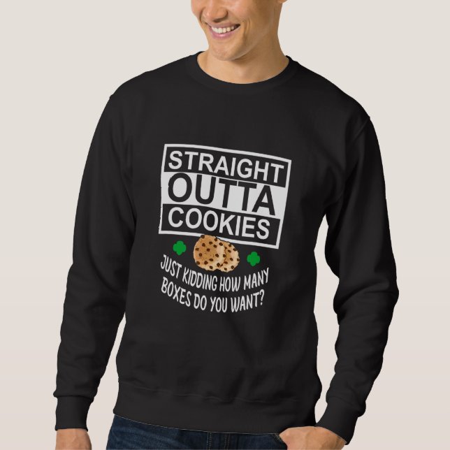 Moletom Straight Outta Cookies Just Kidding How Many Boxes (Frente)