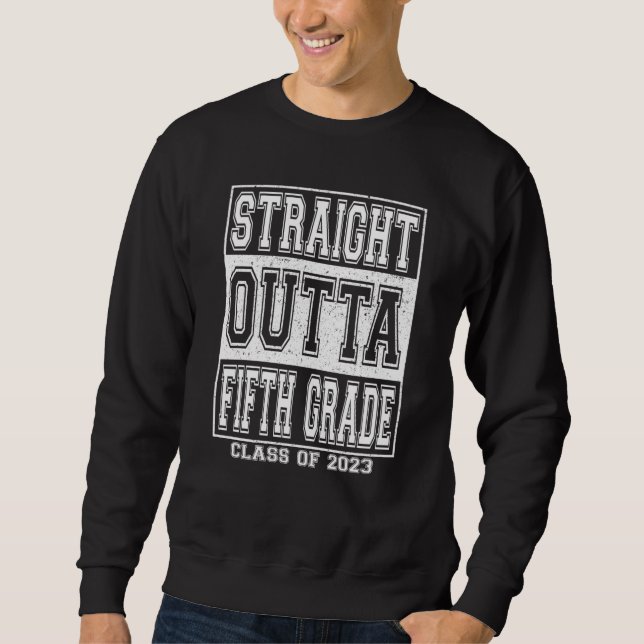 Moletom Straight Outta Fifth Grade Graduation 2023 Kids Gi (Frente)