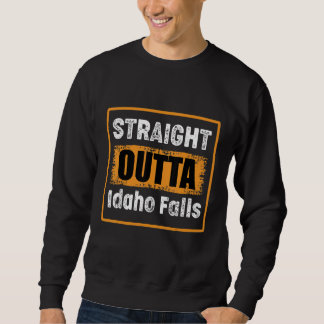 Moletom Straight Outta Idaho Falls Idaho Usa Retro Distres