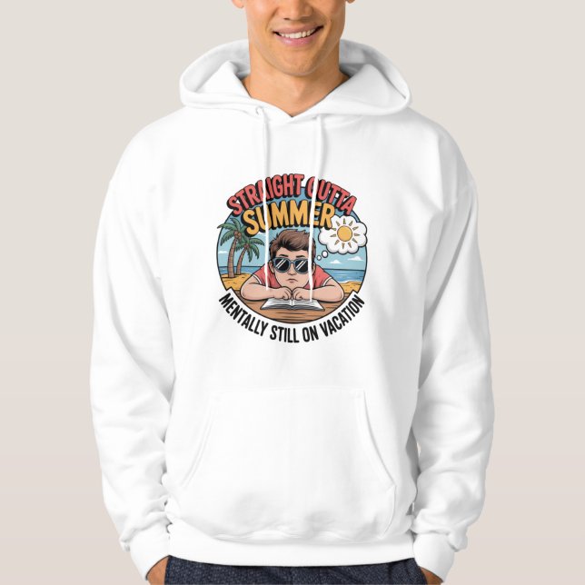Moletom Straight Outta Summer Funny Student Life Hoodie (Frente)