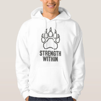 Moletom Strength Within – Dog Paw Embroidery Design