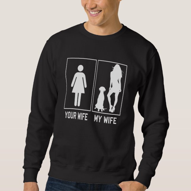 Moletom Sua Esposa Minha Esposa Dálmata   Para Marido (Frente)
