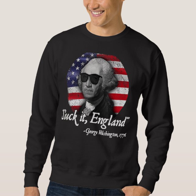 Moletom Suck It England 4 De Julho George Washington 177 (Frente)