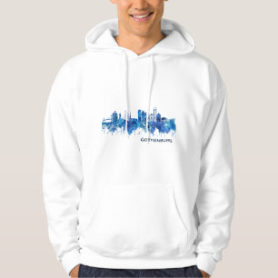 Moletom Suecia de Gotemburgo Azul Skyline