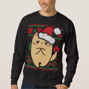 Moletom Sueco Feio de Natal Fofo Kawaii Anime Chibi Tímido