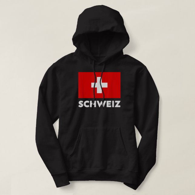 Moletom Suiça Flag Schweiz Suisse Swiss White Red (Frente do Design)