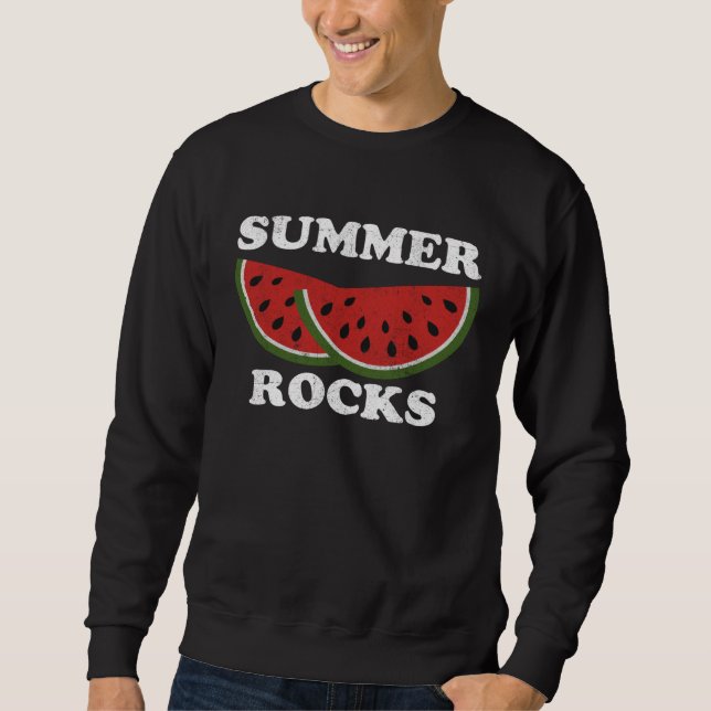 Moletom Summer Rocks  Watermelon Retro Cute Watermelons (Frente)